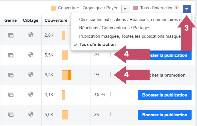 facebook audience insights vous donne l'engagement approximatif de votre page