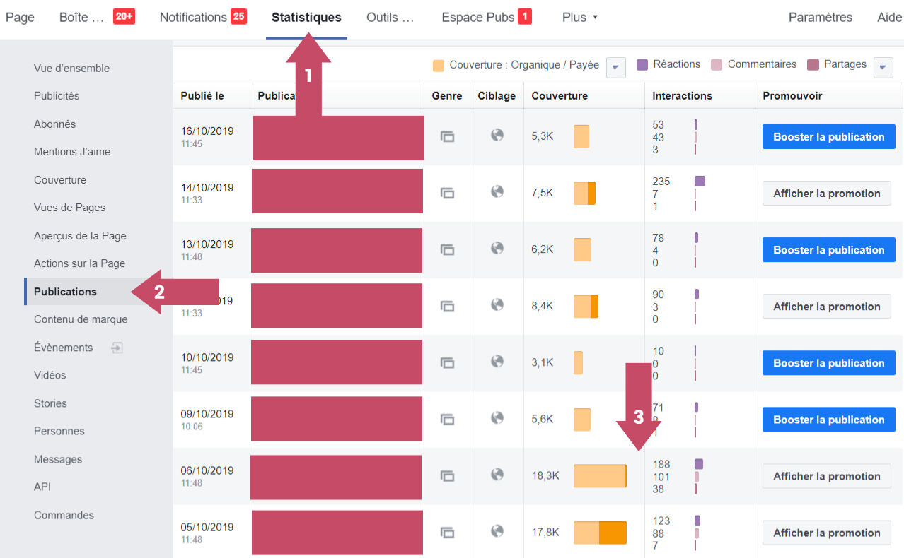 déterminez vos top post avec audience insights facebook