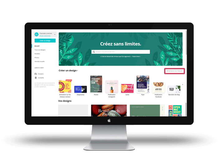 les formats sur canva gratuit