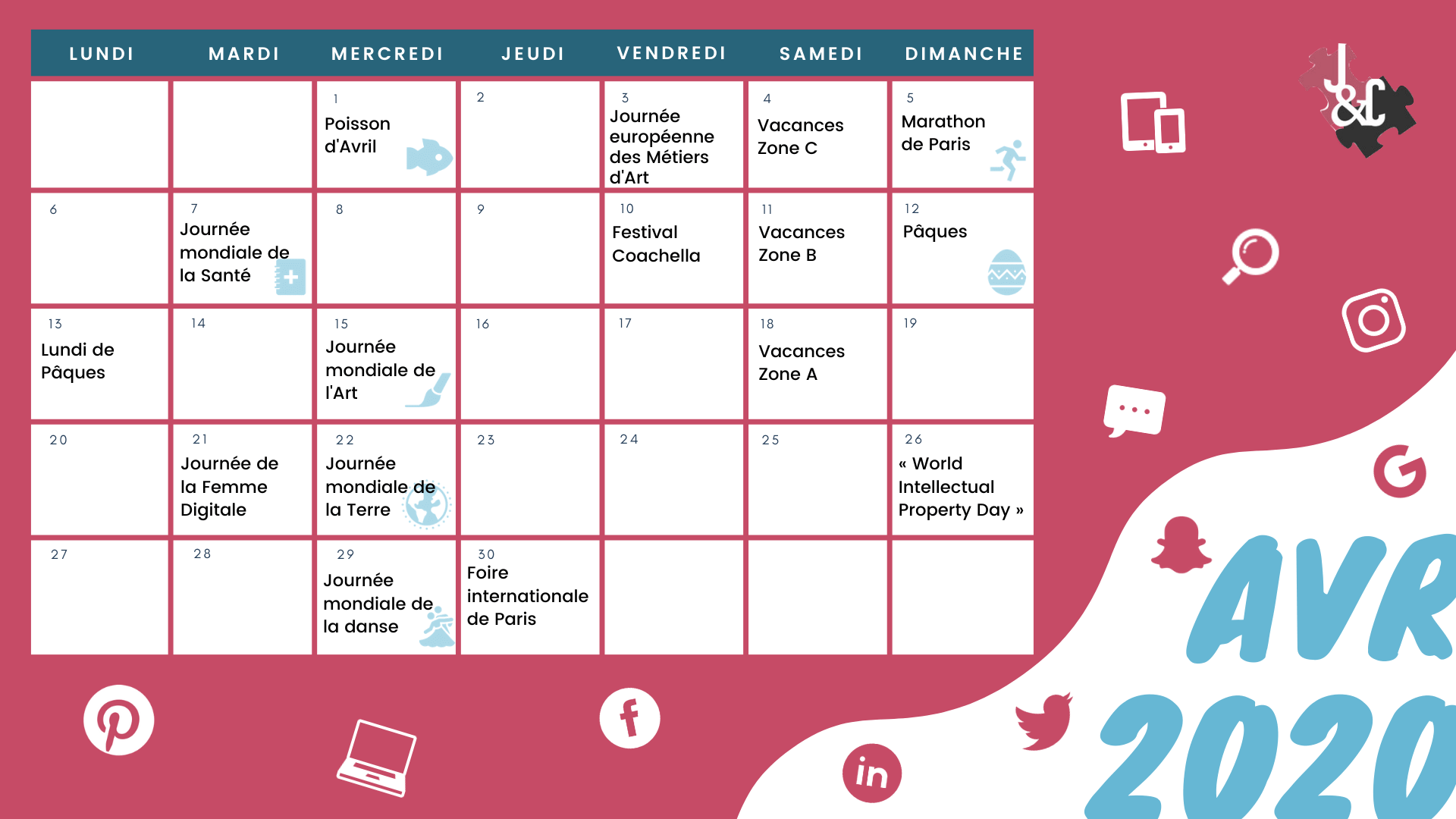 Calendrier marketing 2020 : préparez vos campagnes de communication