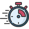 Chronomètre qui avance rapidement