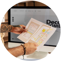Feuille montrant la personnalisation d'une mise en page d'un site web