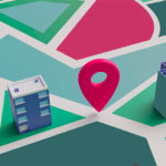 Carte d'une ville avec une épingle indiquant un lieu.