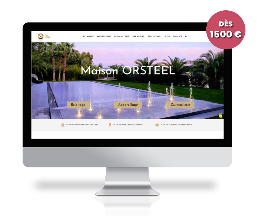 Site vitrine de Maison Orsteel réalisé par l'agence de site web Jadéclo