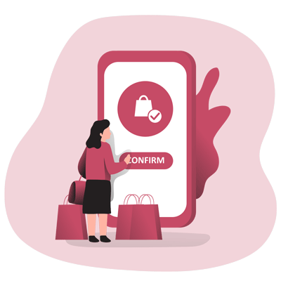 Illustration de conversion client dans une SEO landing pages.